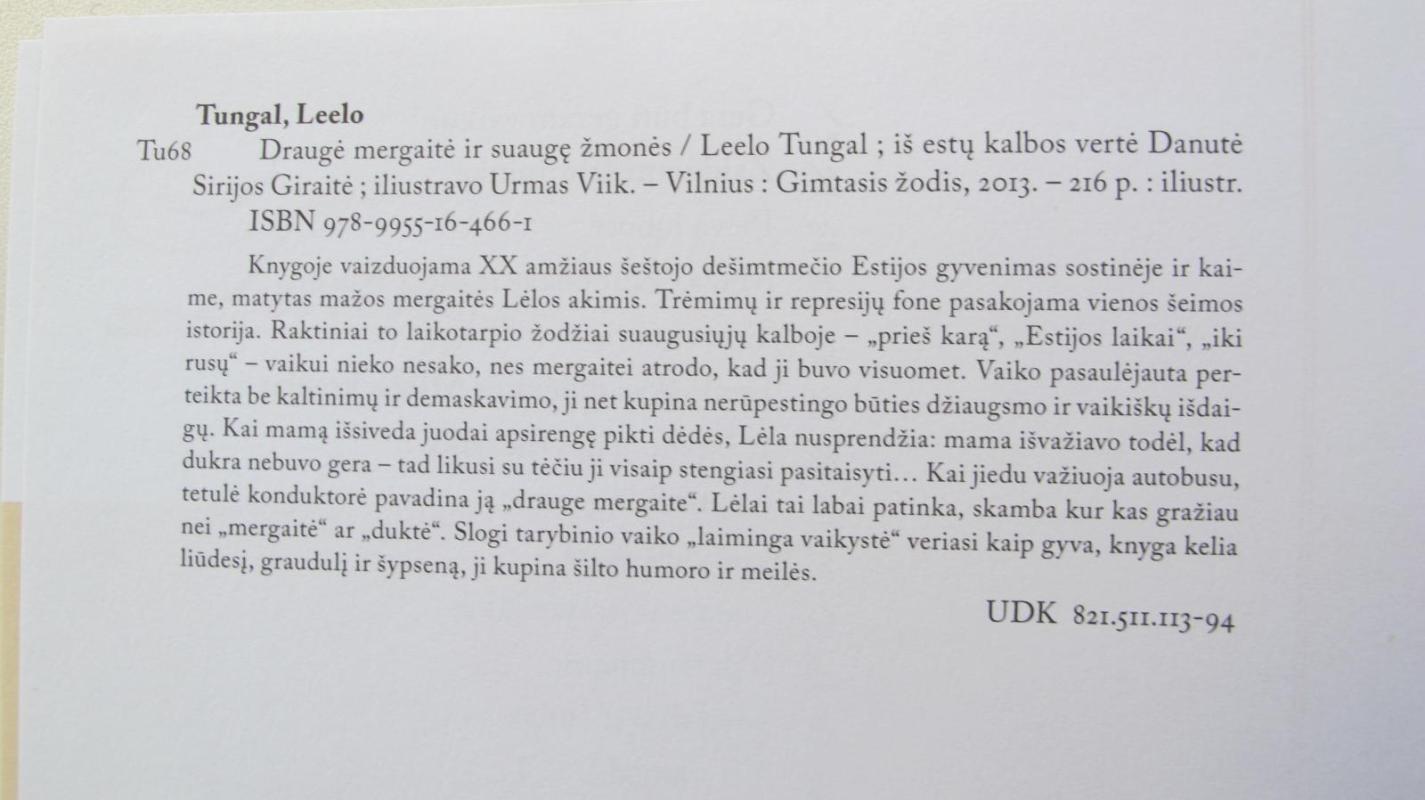 Draugė mergaitė - Leelo Tungal, knyga 4