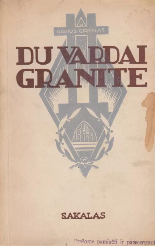Du vardai granite - Kazys Papečkys, knyga