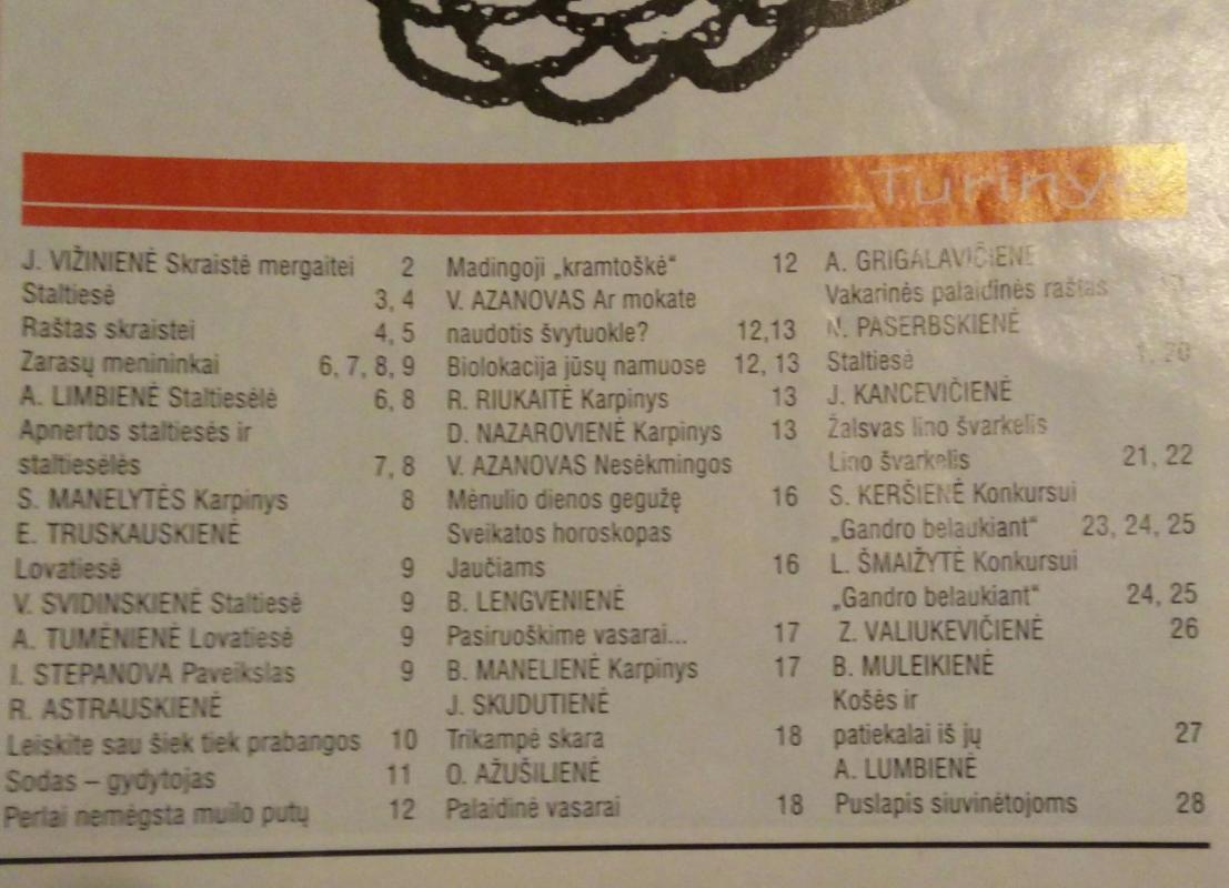 Rankdarbiai plius visažinis, 2001 m., Nr. 122 - Autorių Kolektyvas, knyga 3