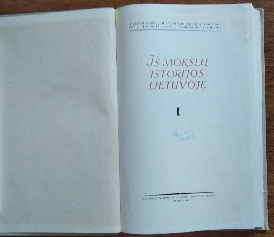 Iš mokslų istorijos Lietuvoje (I tomas) - Autorių Kolektyvas, knyga 3
