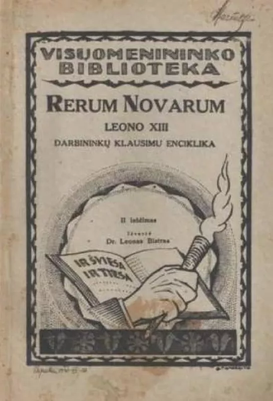 Rerum novarum. Leono XIII enciklika - Leonas XIII, knyga