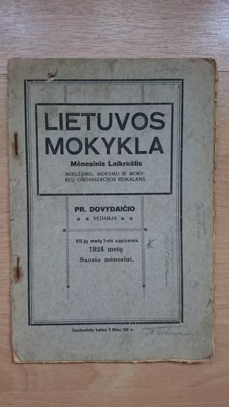 Lietuvos mokykla - Pr. Dovydaitis, knyga