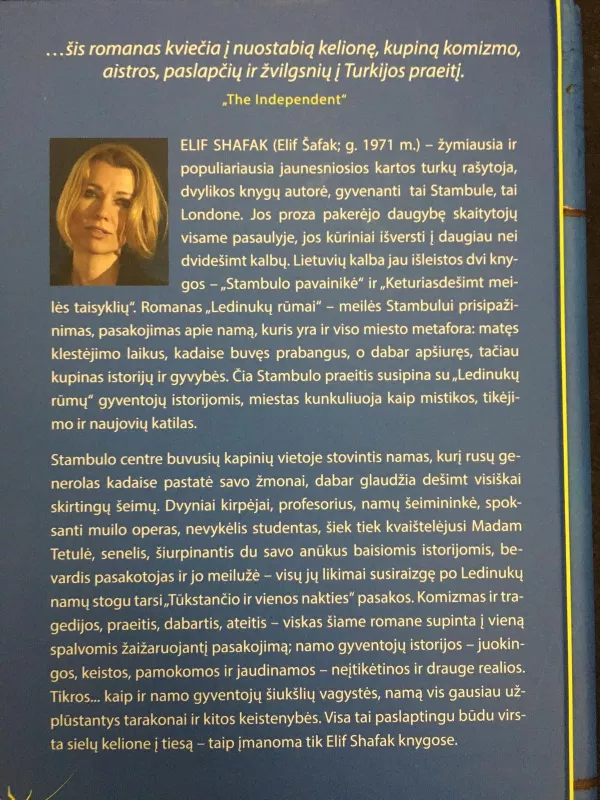 Ledinukų rūmai - Elif Shafak, knyga