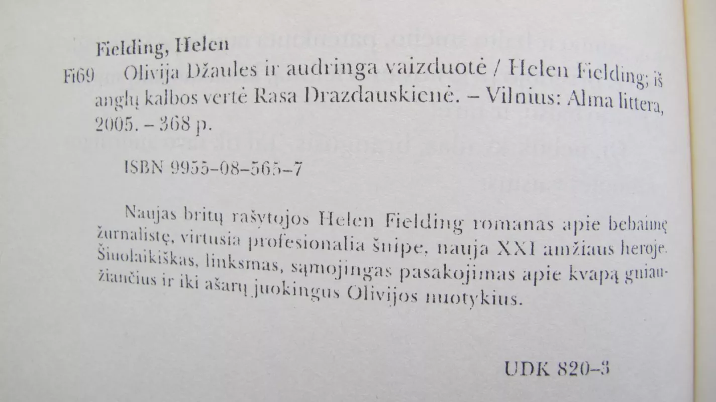 Olivija Džaules ir audringa vaizduotė - Fielding Helen, knyga 5
