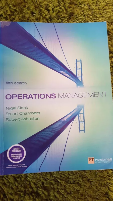 Operations Management 5th (fifth) Edition - Nigel Slack, knyga
