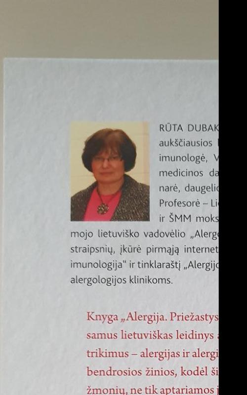 Alergija - Rūta Dubakienė, knyga