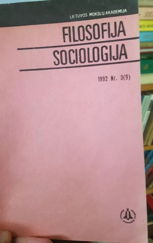 Filosofija, Sociologija 1992 Nr. 3 - Autorių Kolektyvas, knyga