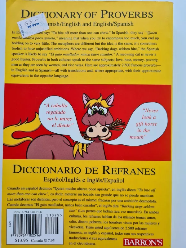 Dictionary of Proverbs - Diccionario de Refranes - Delfin Carbonell Basset, knyga 4