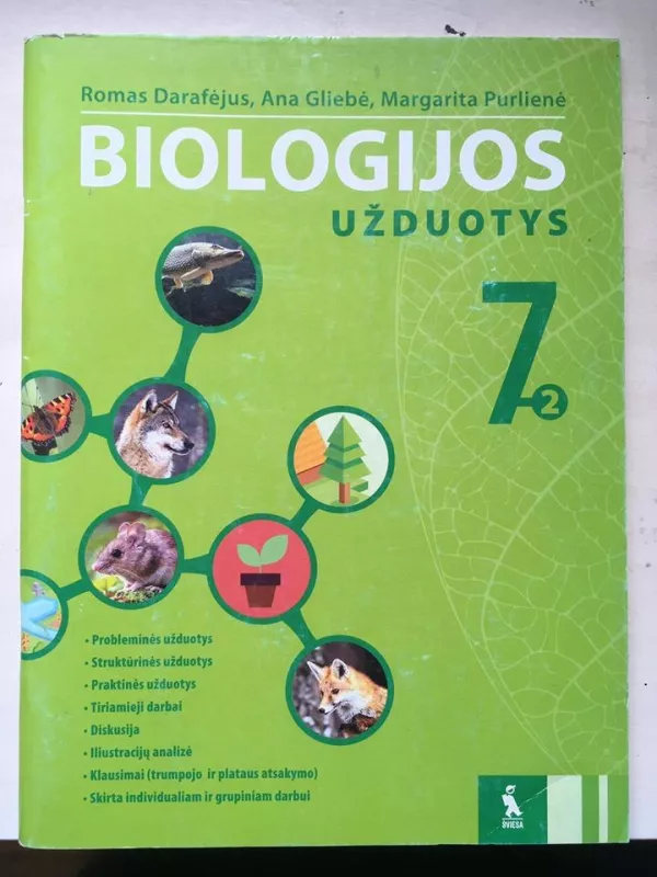 Biologijos užduotys 7 klasei. 2-asis sąsiuvinis - Romas Darafėjus, knyga