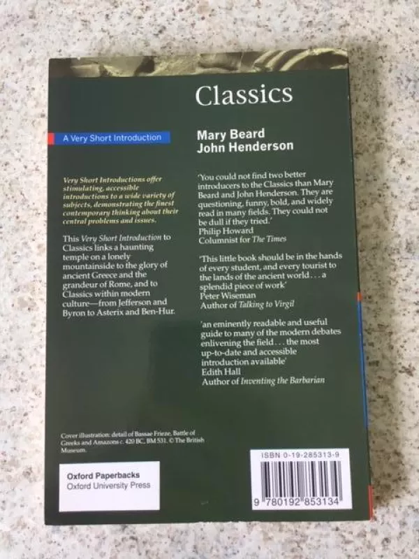 Classics (A very short Introduction) - Mary Beard, knyga