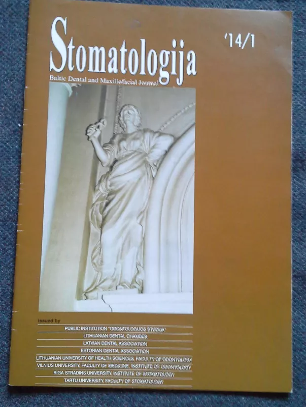 Stomatologija, 2014 m., Nr. 1 - Odontologijos studija, knyga