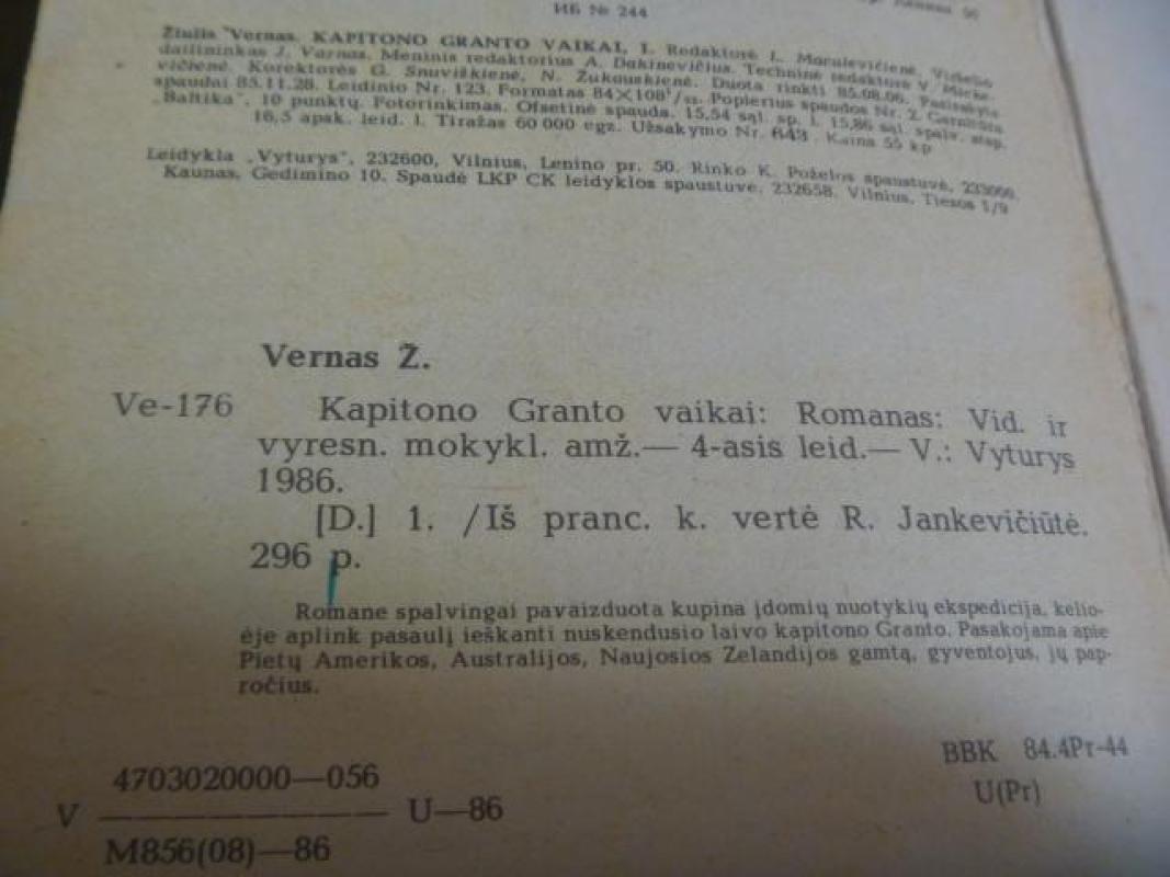 Kapitono Granto vaikai,- 2 dalys (1986 ) - Žiulis Vernas, knyga 2