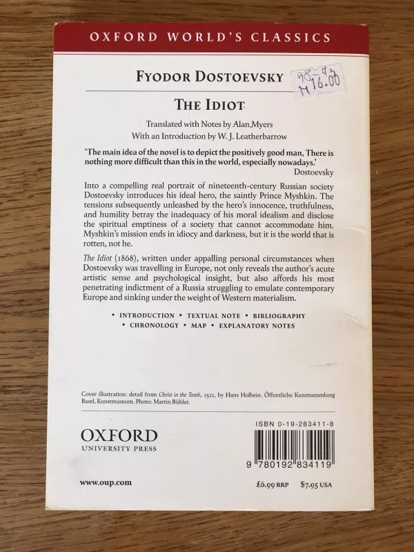 the idiot - Fiodoras Dostojevskis, knyga