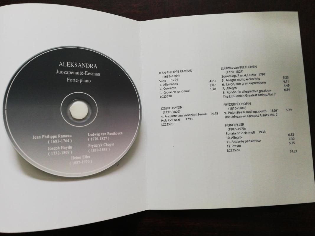 Aleksandra Juozapėnaitė- Eesmaa. Forte-piano - Stanislovas Urbonas, knyga 3