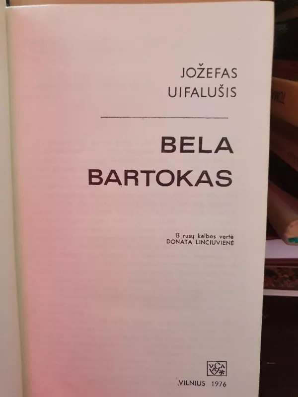 Bela Bartokas - Jožefas Uifalušis, knyga 2
