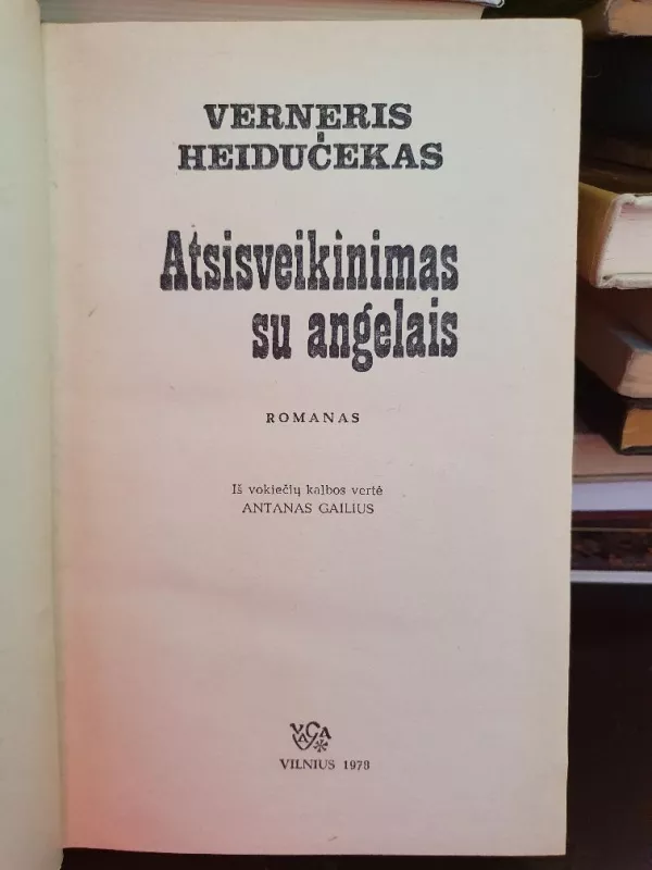 Atsisveikinimas su angelais - Verneris Heidučekas, knyga