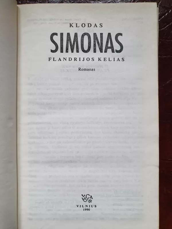 Flandrijos kelias - Klodas Simonas, knyga 2