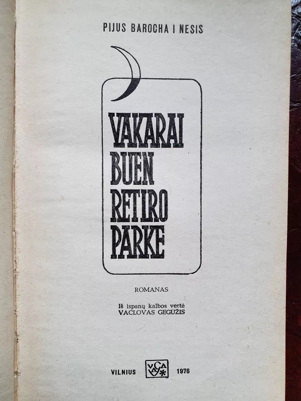 Vakarai Buen Retiro parke - Pijus Barocha i Nesis, knyga 2