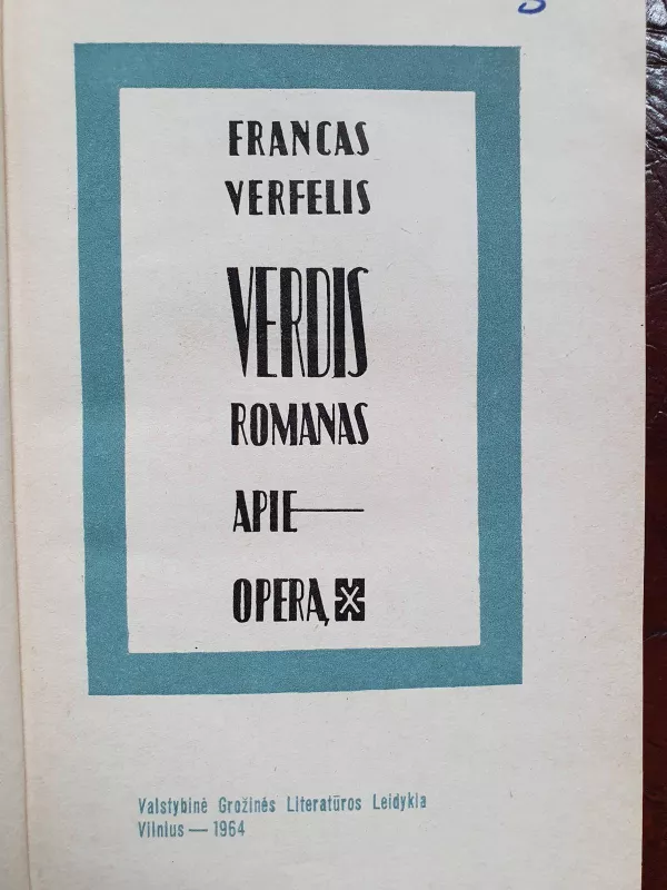 Verdis - F. Verfelis, knyga 2
