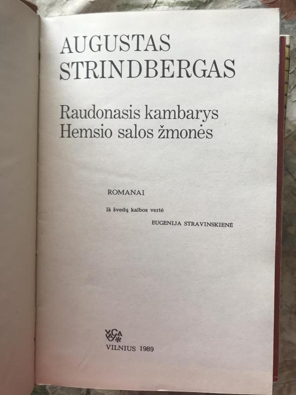 Raudonasis kambarys. Hemsio salos žmonės - August Strindberg, knyga 3