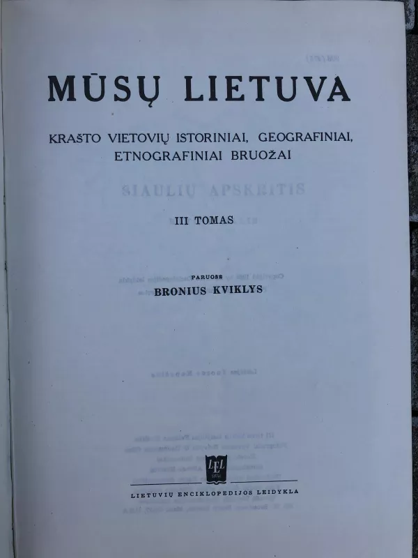 Mūsų Lietuva - B. Kviklys, knyga 2