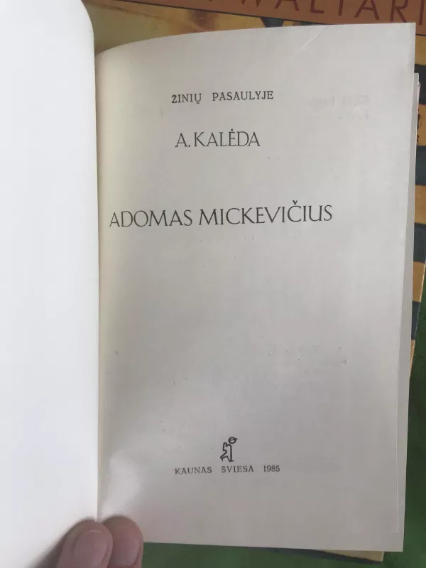 Adomas Mickevičius - A. Kalėda, knyga
