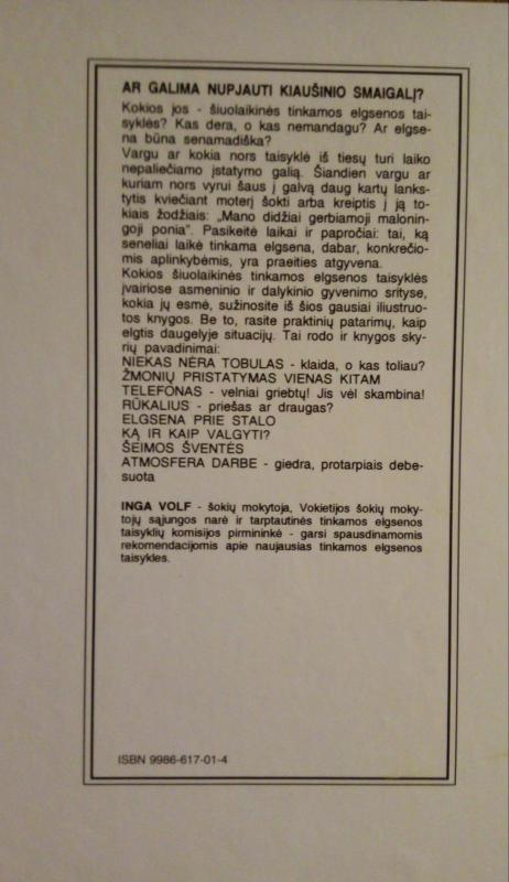 Šiuolaikinis etiketas - Inga Volf, knyga 3