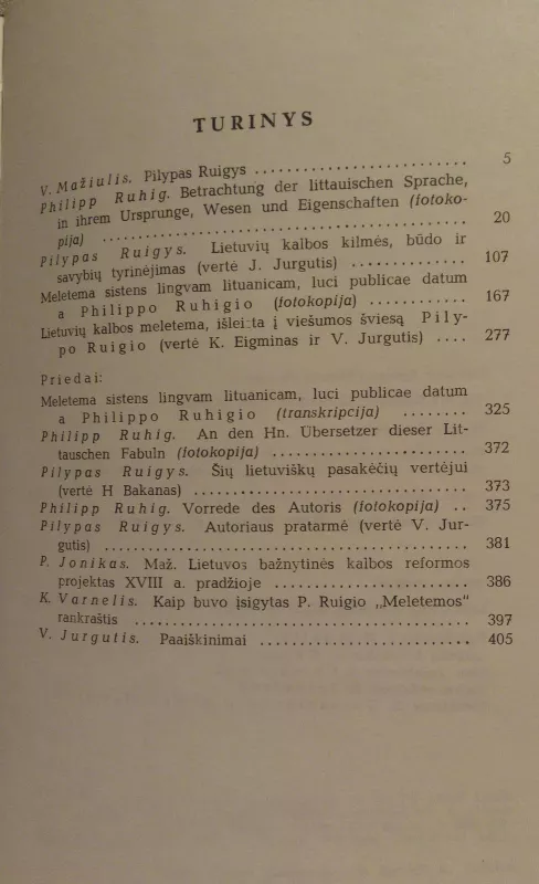 Lietuvių kalbos kilmės, būdo ir savybių tyrinėjimas - Pilypas Ruigys, knyga 2
