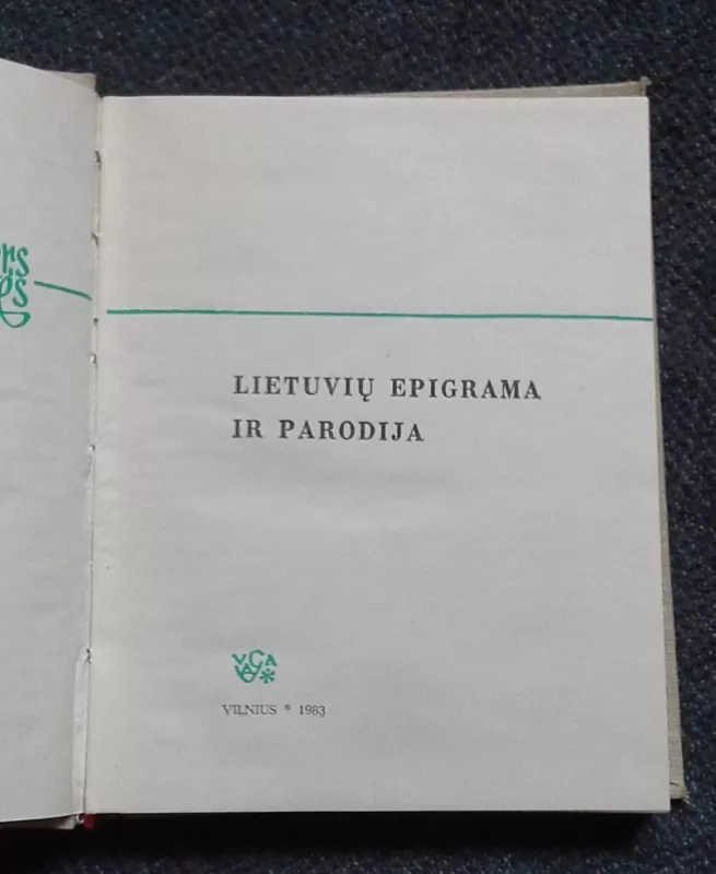 Lietuvių epigrama ir parodija - Autorių Kolektyvas, knyga 2