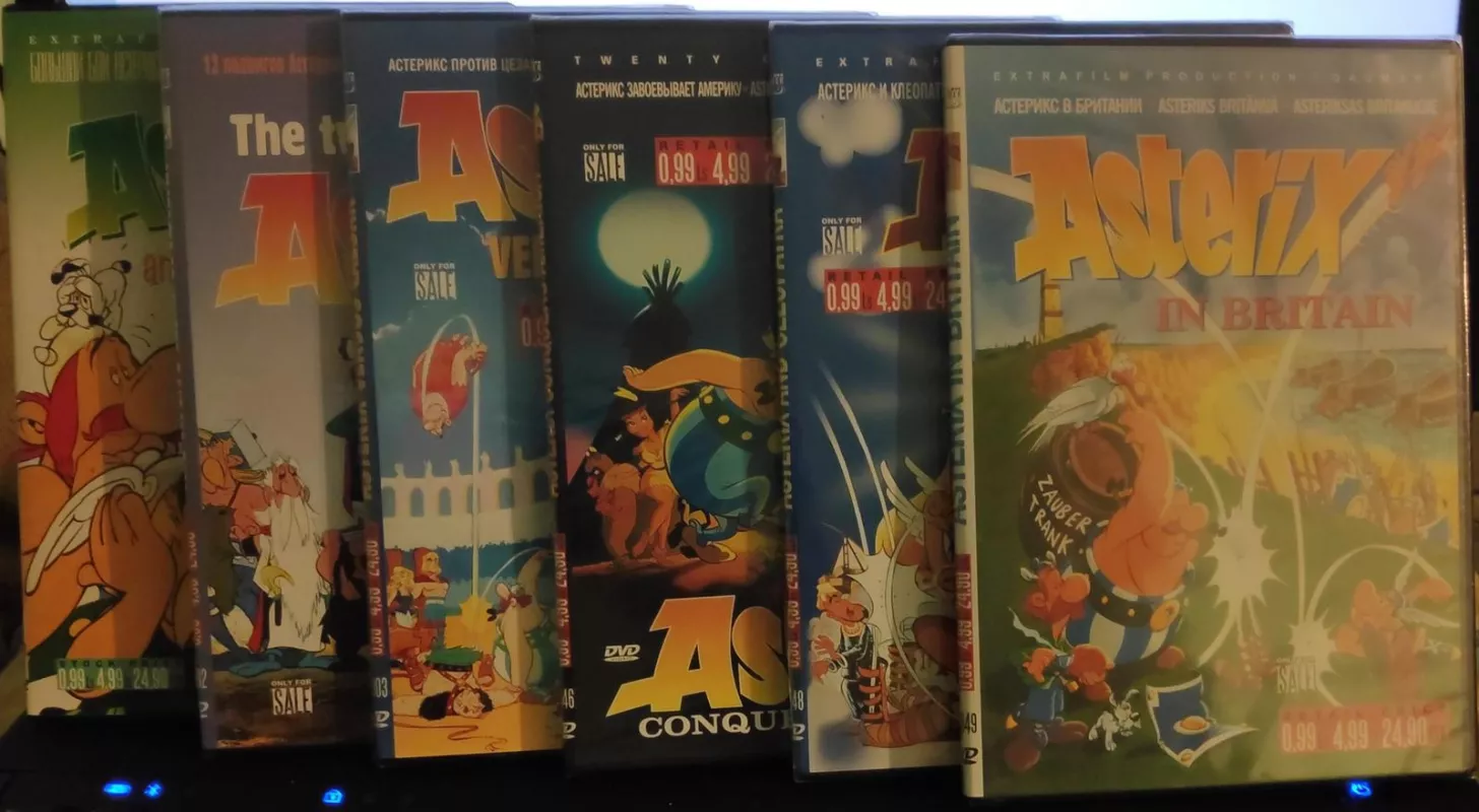 DVD rinkinys - Asterikso nuotykiai - Extrafilm Production, knyga