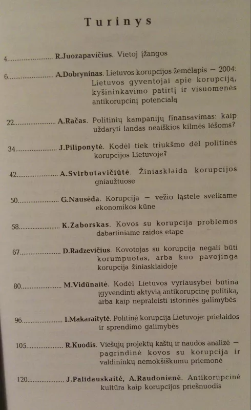 Skaidrumas ir korupcija Lietuvoje - Autorių Kolektyvas, knyga 3