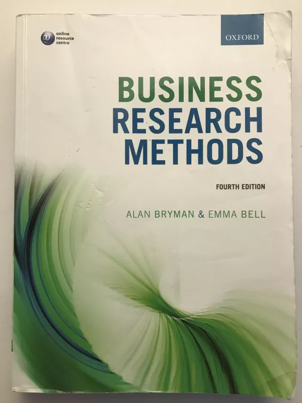Business Research Methods (fourth edition) - Alan Bryman, knyga