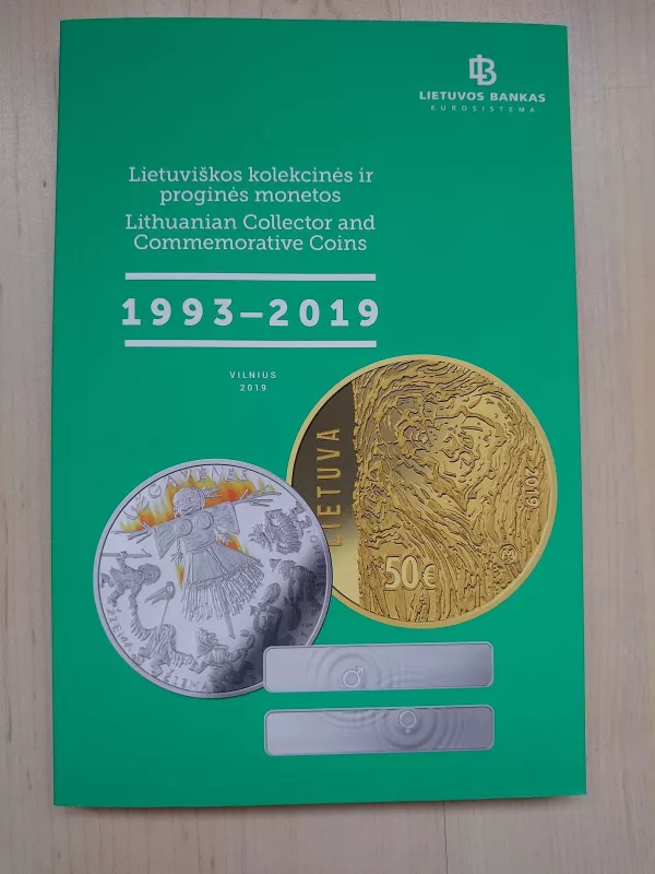 Lietuviškos kolekcinės ir proginės monetos 1993-2019 - bankas Lietuvos, knyga