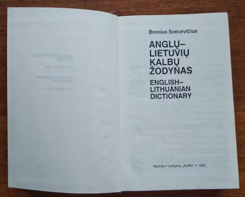 Anglų - lietuvių kalbų žodynas 1992 - B. Svecevičius, knyga 3