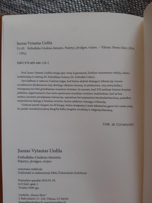 Fethullaho Giuleno išmintis. Patirtys, įžvalgos, vizijos - Juozas Vytautas Uzdila, knyga 2