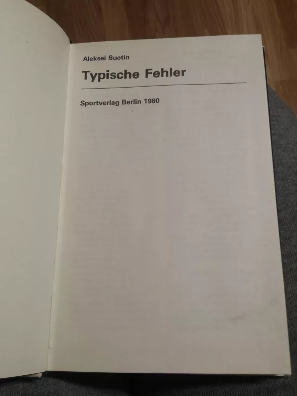 Typicshe Fehler - A. Suetin, knyga