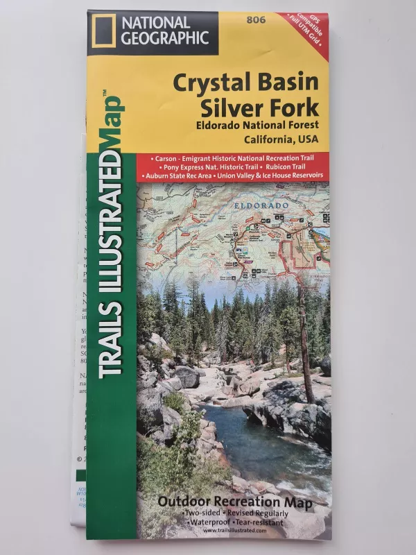 Crystal Basin Silver Fork (map). Eldorado National Forest, California, USA - National Geographic , knyga 3
