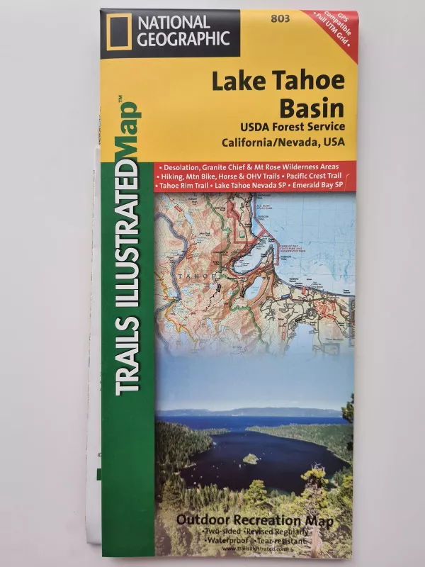 Lake Tahoe Basin Trails Illustrated Other Rec. Areas (National Geographic Maps: Trails Illustrated) Map Edition by National Geographic Maps published by NATIONAL GEOGRAPHIC MAPS DIVISION (2012) - National Geographic , knyga 3