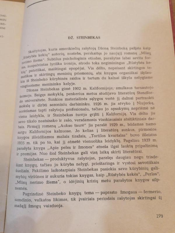 Mūsų nerimo žiema - John Steinbeck, knyga 6