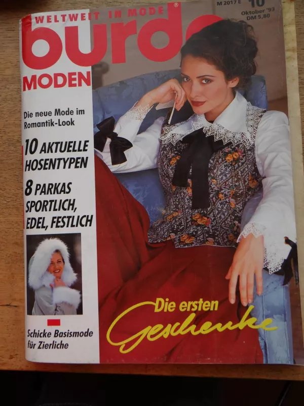 Burda Moden 1993/10 - Burda Aenne, knyga
