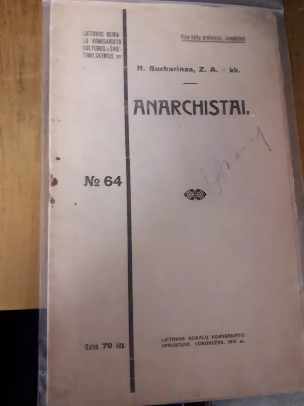 ANARCHISTAI - N. Bucharinas, knyga