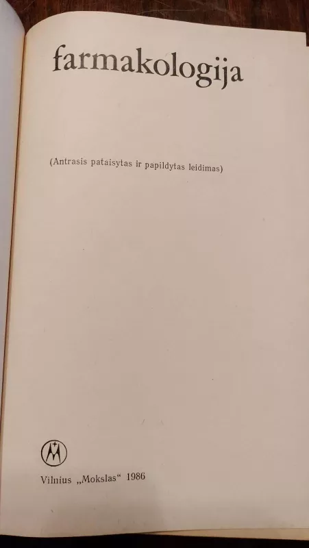 farmakologija - Autorių Kolektyvas, knyga