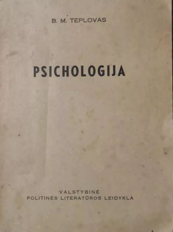 Psichologija - B. Teplovas, knyga