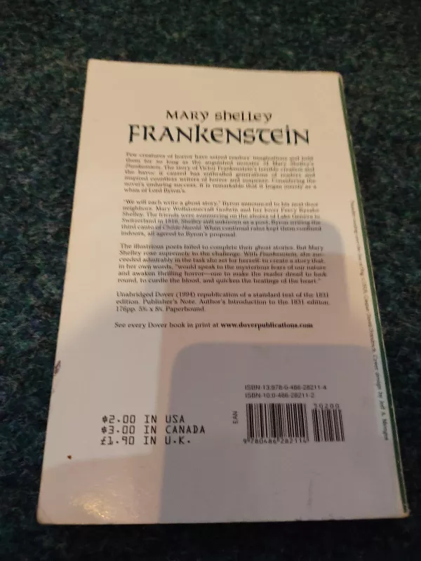 Frankenstein - Mary Shelley, knyga 5