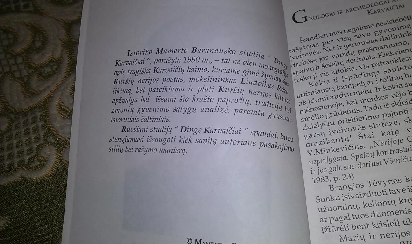 Dingę Karvaičiai. Monografija - Mamertas Baranauskas, knyga 3