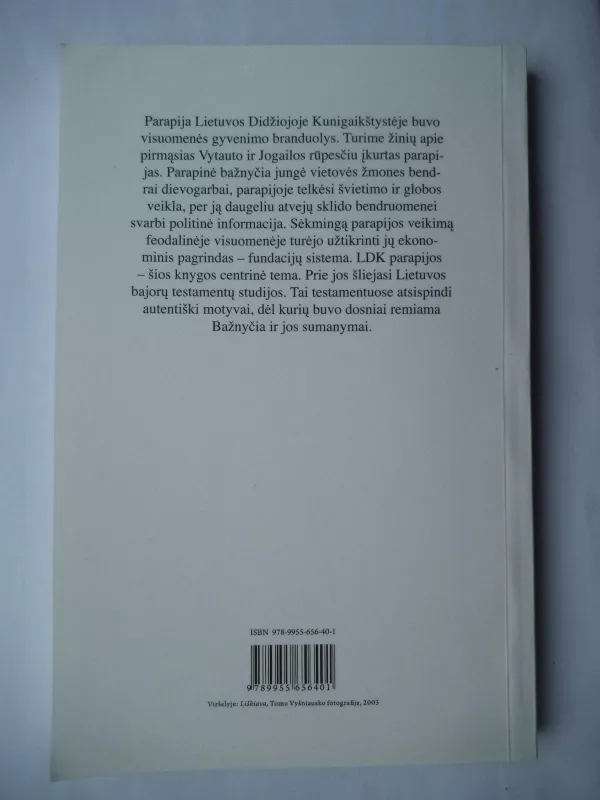 Lietuvos parapijos XV-XVIII a. - Mečislovas Jučas, knyga 2