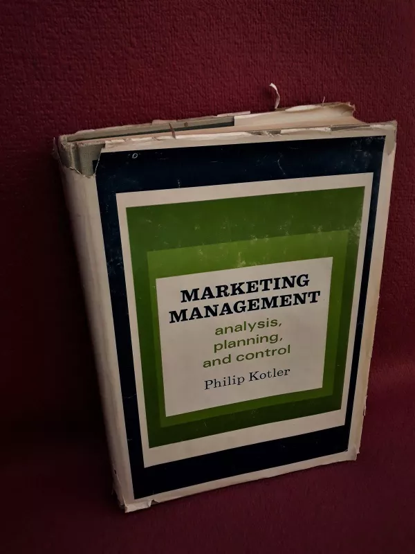 Marketing Management : Analysis, Planning and Control - Philip Kotler, knyga