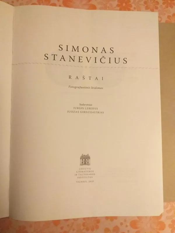 Raštai - Simonas Stanevičius, knyga 2