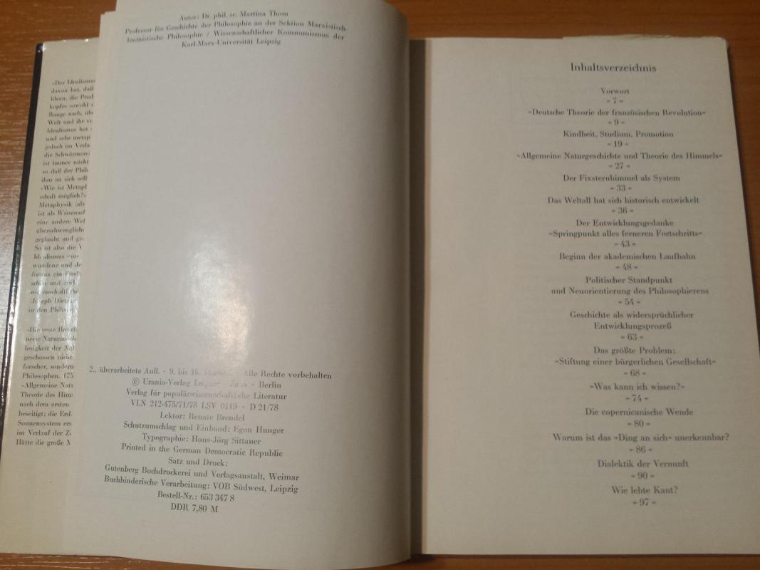 Immanuel Kant - Martina Thom, knyga 4