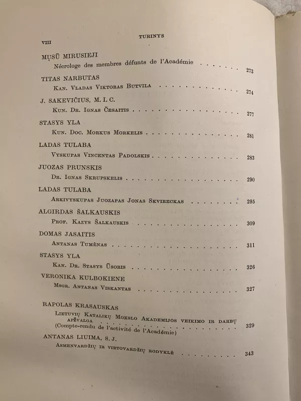 Metraštis 1965 - Antanas Liuima, S.J., knyga